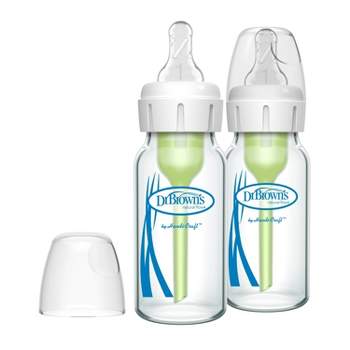 Dr. Brown's Options+ Glass Anti-Colic Baby Bottles - 2pk