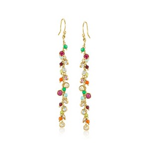 Ross-Simons 7.20 ct. t.w. Bezel-Set Multi-Gemstone Drop Earrings in 18kt Gold Over Sterling - 1 of 3