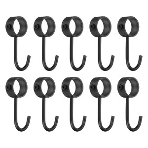Unique Bargains Stainless Steel Anti-Rust Adjustable Closet Pipe Rod Hooks 10 Pcs - 1 of 3