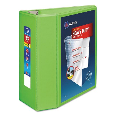 Avery Heavy-Duty View Binder w/Locking EZD Rings 5" Cap Chartreuse 79815