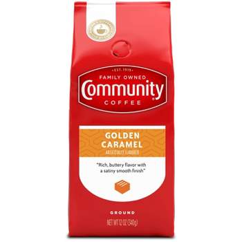 Community Coffee Golden Caramel Medium Dark Roast Ground Coffee - 12oz