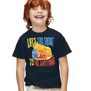 Boys' Garfield Too Short T-Shirt Navy Medium - 1 of 4