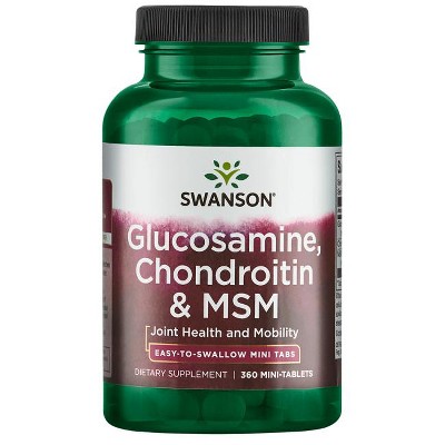 Swanson Dietary Supplements Glucosamine, Chondroitin & MSM Mini Tablet 360ct.
