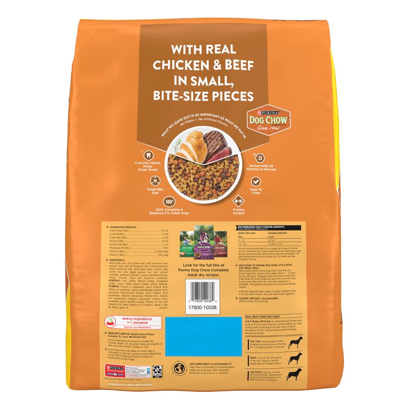 Dog Chow Little Bites Dry Dog Food with Chicken &#38; Beef Flavor - 15lbs, 4 of 8