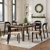 Infurnic Accent Chairs, Comfortable Woven Seat with Sturdy Legs, Modern Accent Chairs for Kitchen and Dining Room, Black, 17.53"*18.51"*29.92" - 3 of 4