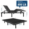 Jojoka Adjustable Bed Frame, Adjustable Bed Base with Wireless Remote and 1 USB Port, Head & Foot Incline, Electric Bed Frame with 4 Height Options - 2 of 4