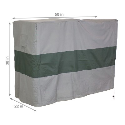 Gray and Green Heavy-Duty Polyester Log Rack Cover