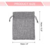 Unique Bargains Cotton Linen Burlap Bags with Drawstring 20 Pcs - 2 of 4