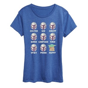 Women's - Star Wars - The Mandalorian Mandalorian Moods Short Sleeve Graphic T-Shirt - 1 of 4