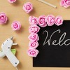 Bright Creations 200 Pack Dark Pink Artificial Roses, Faux Flower Heads for Arts and Crafts, 2" - 2 of 4