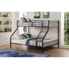 Twin XL Over Queen Metal Bunk Bed with Rails and Ladder - 2 of 4