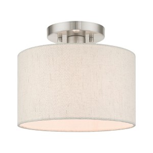 Livex Lighting Blossom 1 - Light Semi-Flush Mount in  Brushed Nickel - 1 of 1