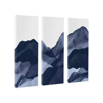 (Set of 3) 12" x 28" Mountain Range by Amy Lighthall Unframed Wall Canvas Set - Kate & Laurel All Things Decor
