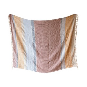 Hand Woven Throw Blanket Red Multi Color Cotton by Foreside Home & Garden - 1 of 4