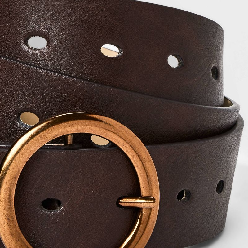 Women's Leather Belt - Ava & Viv™ Cognac, 3 of 4