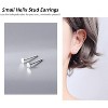 Tiny Sterling Silver Stud Earrings Set - Hypoallergenic Small Round Flat Studs for Cartilage & Tragus (2mm/3mm/4mm) - 4 of 4