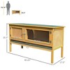 SKYONE Raised Fir Wood Rabbit Hutch with Asphalt Roof, Pull-Out Tray & Locking Doors for - 2 of 4