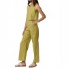 Women's Somewhere Sunny Linen Jumpsuit - lalavon - 3 of 4