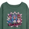 Women's - LOL Surprise! - We're All Queens Lightweight French Terry Wide Neck Long Sleeve Shirt - 2 of 4
