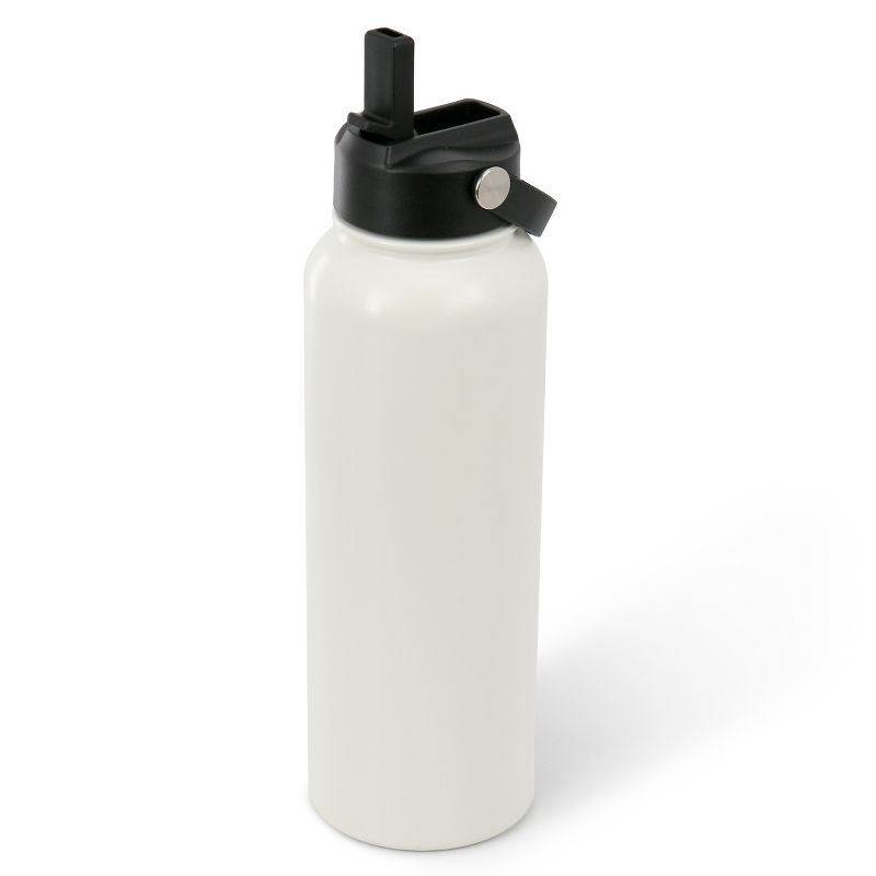 Gibson Home Marina 38oz Stainless Steel Thermal Bottle with Lid in Cream, 4 of 5