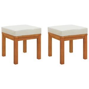 vidaXL Patio Stools with Cushions 2 pcs 15.7