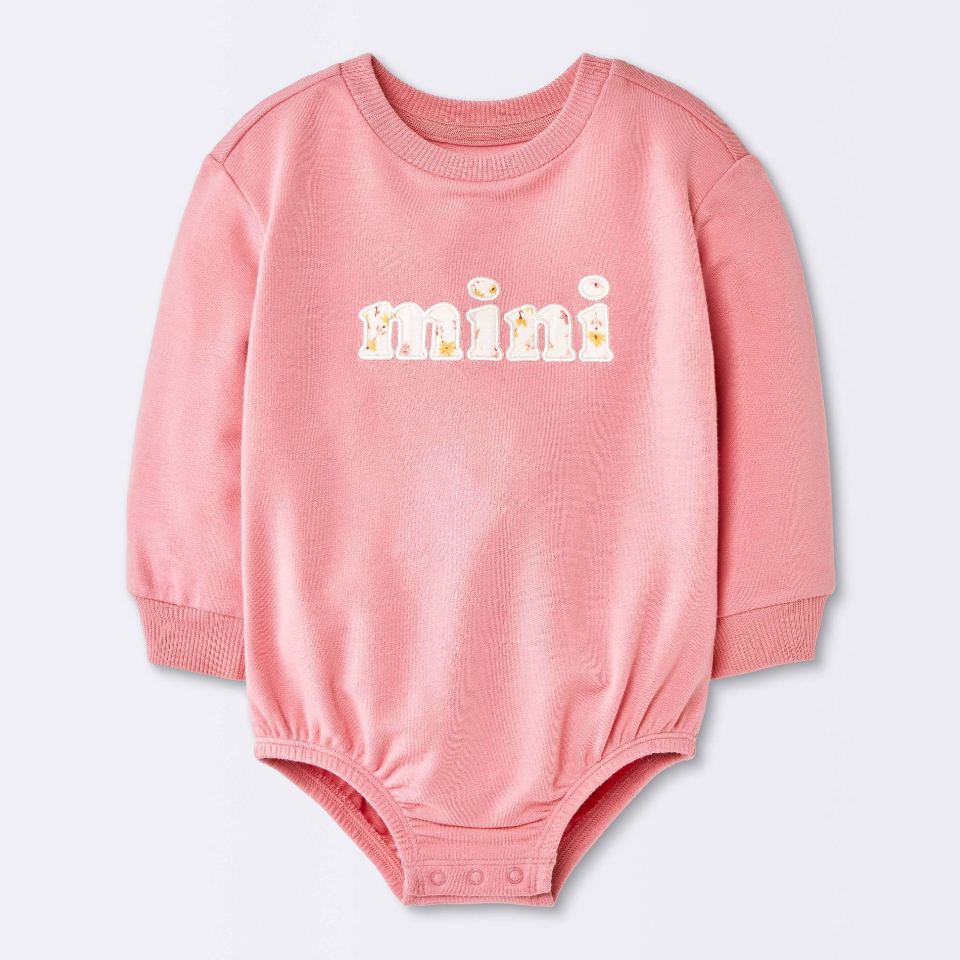 Baby Girls' Sweatshirt Bubble Romper - Cloud Island™ Pink