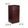 Emma and Oliver Wood Tray Top "Thank You" Restaurant Food Court Receptacle - 4 of 4