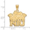 Black Bow Jewelry 10k Yellow Gold Northern Illinois Huskies NCAA Large Pendant - 2 of 3