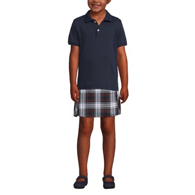 Lands' End School Uniform Kids Short Sleeve Tailored Fit Interlock Polo Shirt