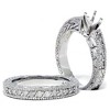 Pompeii3 1/2ct Vintage Diamond Engagement Wedding Ring Setting Set - 3 of 4