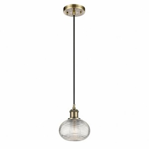Ithaca - 1 Light Cord Hung Mini Pendant In Industrial Style-7 Inches Tall and 6 Inches Wide - 1 of 1