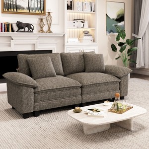 Captiva Designs 87.5-Inch Modular 2PC Loveseat, Comfy Deep Seat Sofa for Living Room, Corduroy & Chenille Fabric - 1 of 4