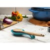 Omniware Simsbury Spoon Rest, 8.25" - Stoneware Utensil Holder with Lead-Free Glaze - Arched Handle, Heat-Resistant, Dishwasher Safe (Turquoise) - 3 of 4