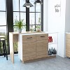 NicBex 2 Shelves Kitchen Island Cart with 2-Door Cabinet,Kitchen Island with Storage,Modern Kitchen Table,Island Table for Kitchen - 2 of 4