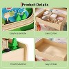 78Piece Train Table, Multipurpose Wooden Toy Activity Playset for Children w/Tracks and Storage, Reversible Top - Natural - 4 of 4