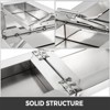 Munora 96" x 12" Stainless Steel Folding Concession Shelf - Heavy Duty Serving Shelf for Food Stands with 66 lb Capacity - 4 of 4
