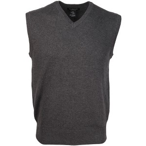 Solid Cotton V-Neck, Sleeve Less Sweater Vest - 1 of 3