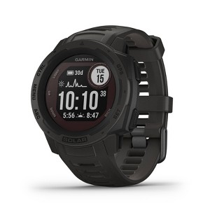 Garmin Instinct Solar Graphite Rugged GPS Smartwatch with Solar Charging - 1 of 4