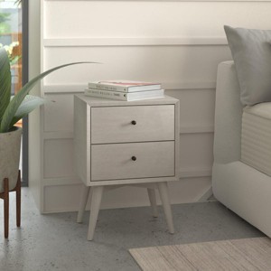 Alpine Furniture Flynn Nightstand, Gray - 1 of 4