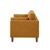 TiramisuBest 57" Orange Upholstered Loveseat With Solid Legs - 4 of 4