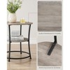 2-Tier Round Side Table with Built-in Power Outlets, Sturdy Steel Frame End Table for Compact Spaces - 3 of 4