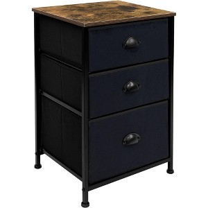 Sorbus 3  Drawers - Steel Frame, Wood Top & Easy Pull Fabric Bins - Perfect for Home, Bedroom, Office & College Dorm - 1 of 4