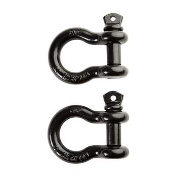 Driver Recovery 3/4" D-Ring / Bow Shackle - Heavy-Duty Grade 70 Black Powder Coated Steel 4.75 Ton (9,500 Pounds) Working Capacity