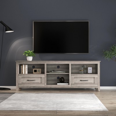 DOMETOUR 70 Inch TV Stand with 2 Drawers & 4 Storage Compartments, Entertainment Center for TVs Up to 60 Inch for Living Room & Bedroom
