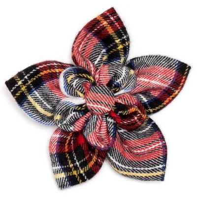 The Worthy Dog Stewart Tartan Flower Adjustable Collar Attachment ...