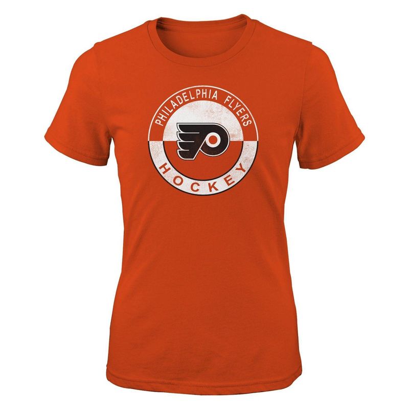 NHL Philadelphia Flyers Girls&#39; Crew Neck T-Shirt, 1 of 2