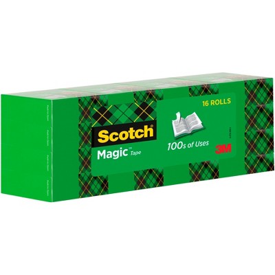 Scotch 810 Magic Tape, 0.75 x 1000 Inch, Matte Clear, Pack of 16
