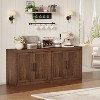 Sideboard Buffet Cabinet, Farmhouse Modern Accent Cabinet with Storages, Wood Coffee Bar Media Console Credenza for Living Room, Kitchen, Hallway - 4 of 4