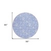 Sky Blue Denim Blue And Ivory Floral Washable Indoor Outdoor Area Rug - 3 of 4