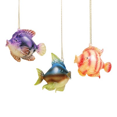 Gallerie II Glass Tropic Fish Ornament A/3